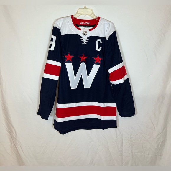 Adidas Washington Capitals #8 Ovechkin Navy Blue Alternate W